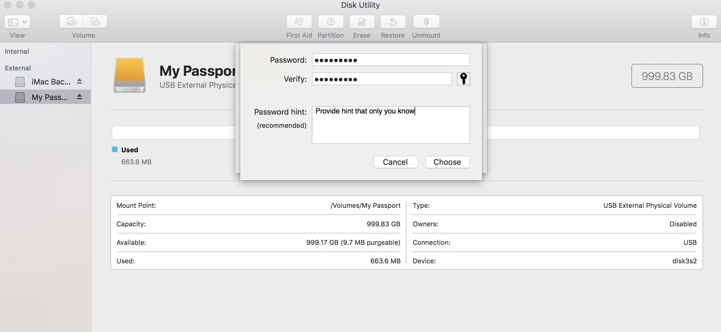 mac os extended journaled or encrypted for wd my passport